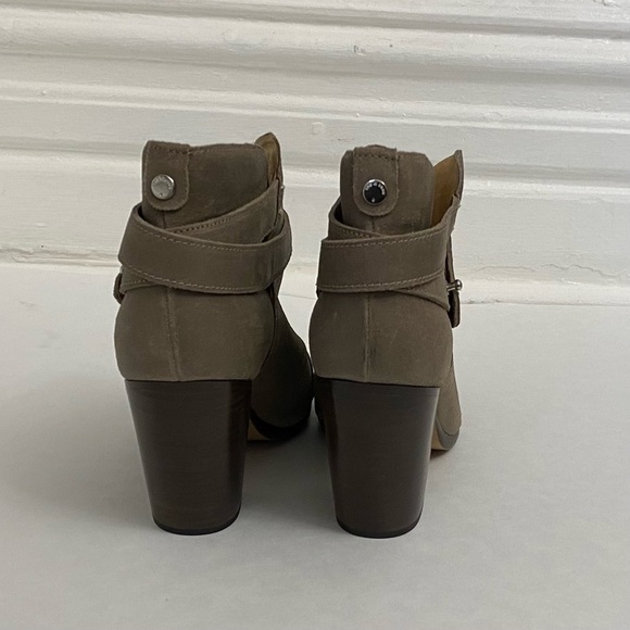 Rag & Bone Bone Harrow Booties in Stone Waxy Suede - Picture 3 of 13